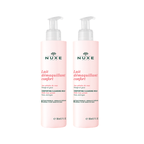 Nuxe Comforting cleansing milk with rose petals Duo Bundle