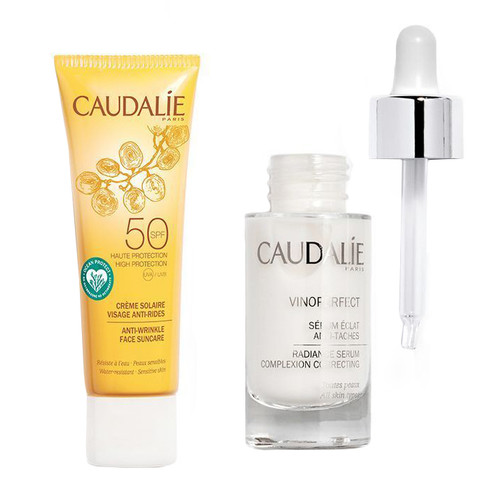 Caudalie Vinoperfect Serum & Suncare SPF 50 Duo