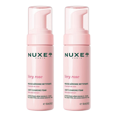 Nuxe Very Rose Light Cleansing Foam Duo Bundle