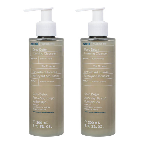 Korres Olympus Tea Deep Detox Foaming Cleanser Duo