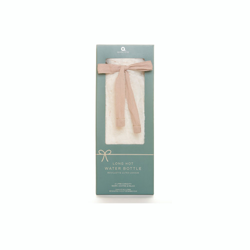 Aroma Home White Faux Fur Long Hot Water Bottle Aroma Home White Faux Fur Long Hot Water Bottle