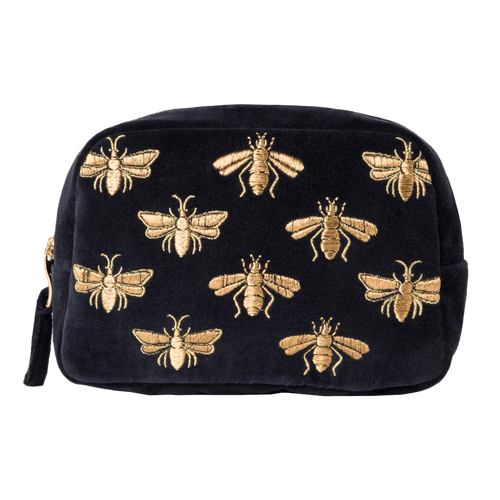 Elizabeth Scarlett Honey Bee Charcoal Cosmetics Bag