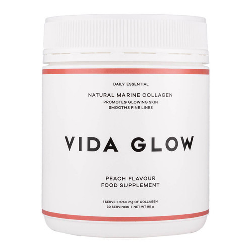 Vida Glow Natural Marine Collagen Powder Peach