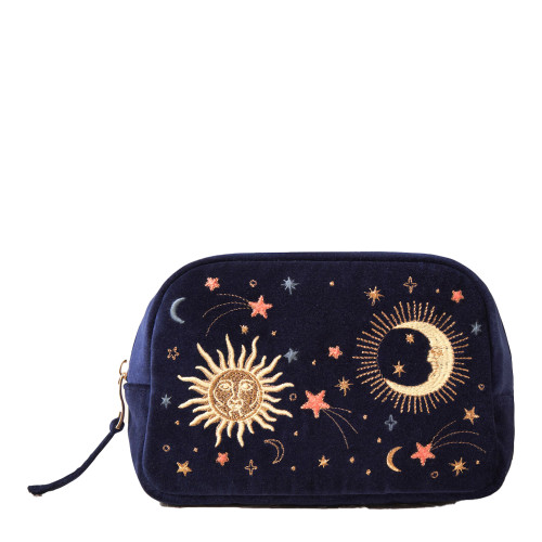 Elizabeth Scarlett Celestial Navy Cosmetics Bag Elizabeth Scarlett Celestial Navy Cosmetics Bag
