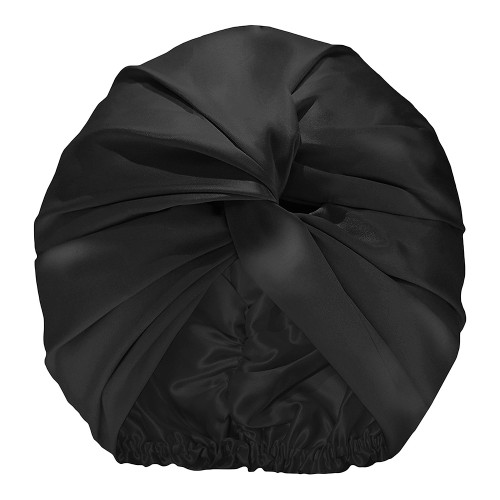 Slip Pure Silk Turban Black