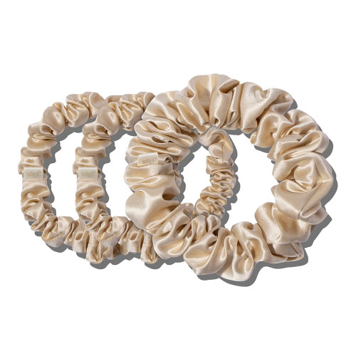 Slip Pure Silk Back to Basics Assorted Scrunchie Set Blonde