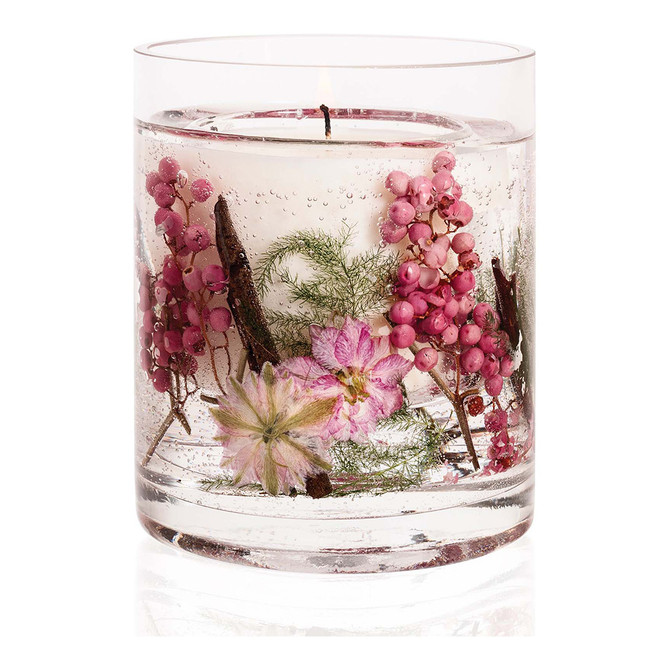 Stoneglow Nature's Gift - Pink Pepper Flowers - Natural Wax Gel Candle