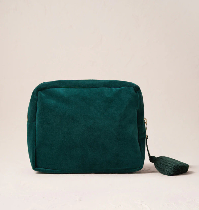 Elizabeth Scarlett Flamingo Wash Bag Emerald