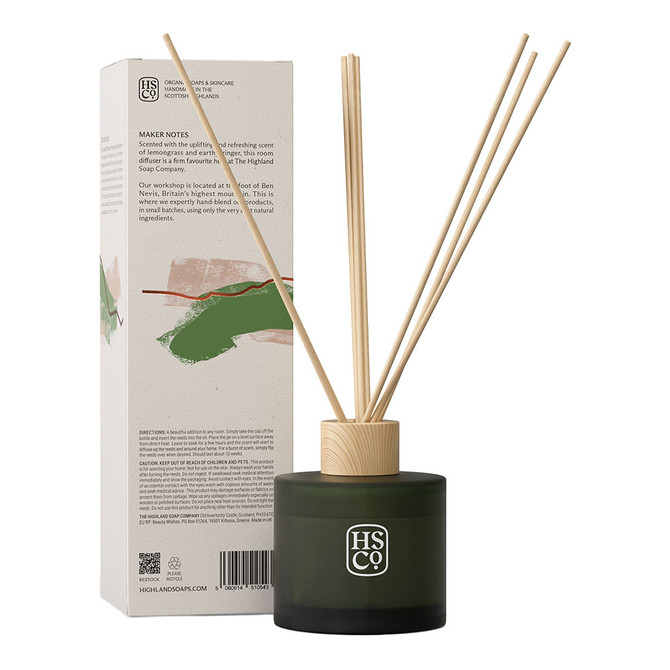 Highland Soap Company Lemongrass & Ginger Reed Diffuser