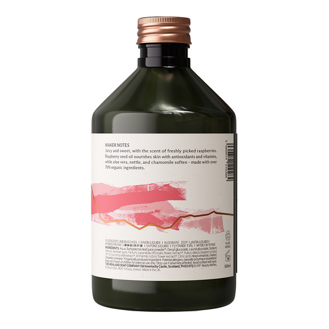 Highland Soap Company Wild Scottish Raspberry Bubble Bath 500ml