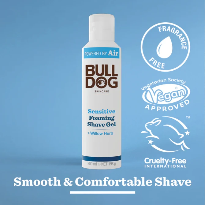 Bulldog Sensitive Skin Foaming Shave Gel 200ml