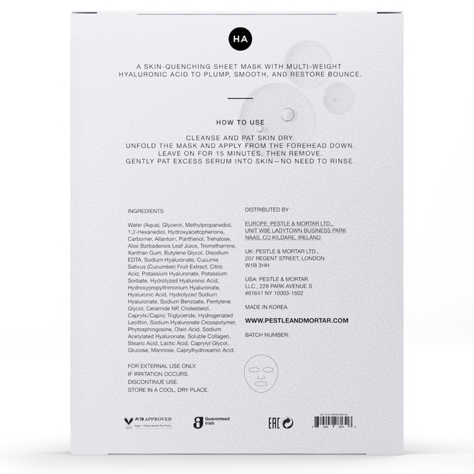 Pestle & Mortar Hyaluronic Sheet Mask x 3
