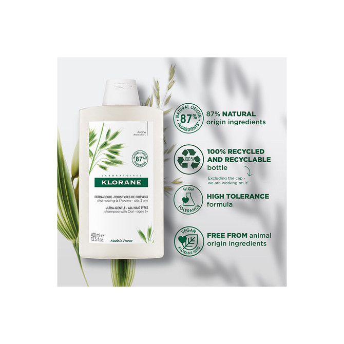 Klorane Ultra-gentle Shampoo with Oat 400ml