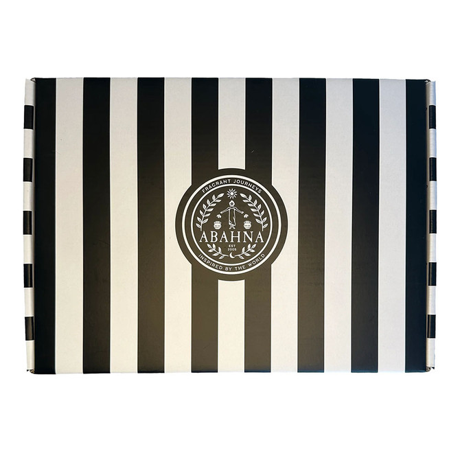ABAHNA Bath Pillow & Cover - Black & White Stripe
