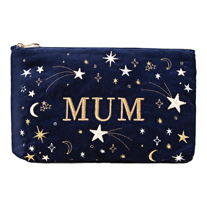 Elizabeth Scarlett Starry Sky Mum Navy Velvet Everyday Pouch