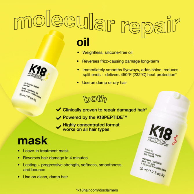 K18 Molecular repair hair oil 10ml