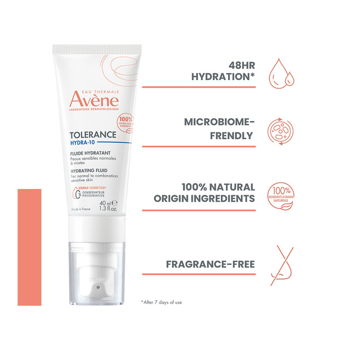Avène Tolerance Hydra-10 Moisturising Fluid for Sensitive Skin 40ml