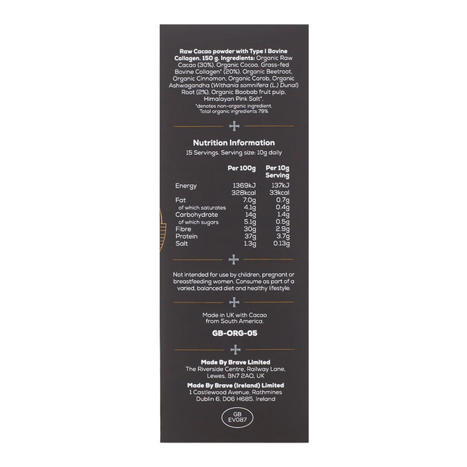 Ancient + Brave Cacao + Collagen Sachets 15 x 10g