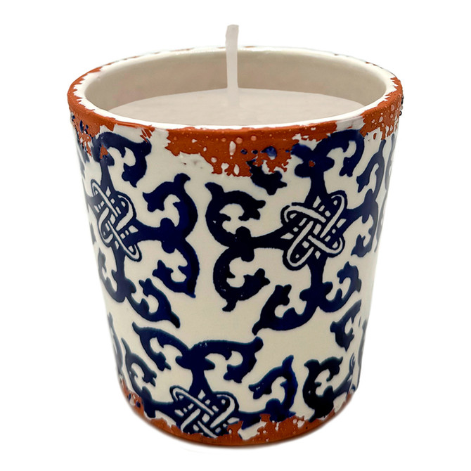 Wax Design Indochine Ceramic Candle Small - Dark Blue