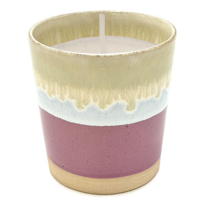 Wax Design Ceramic Boho Scented Candle 10cm - Grey & Lilac