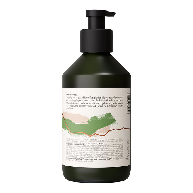 Highland Soap Company Lemongrass & Ginger Hand & Body Lotion 300ml