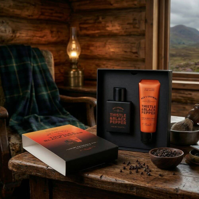 Scottish Fine Soaps Thistle & Black Pepper Luxury Fragrance Duo (Worth £29.95)