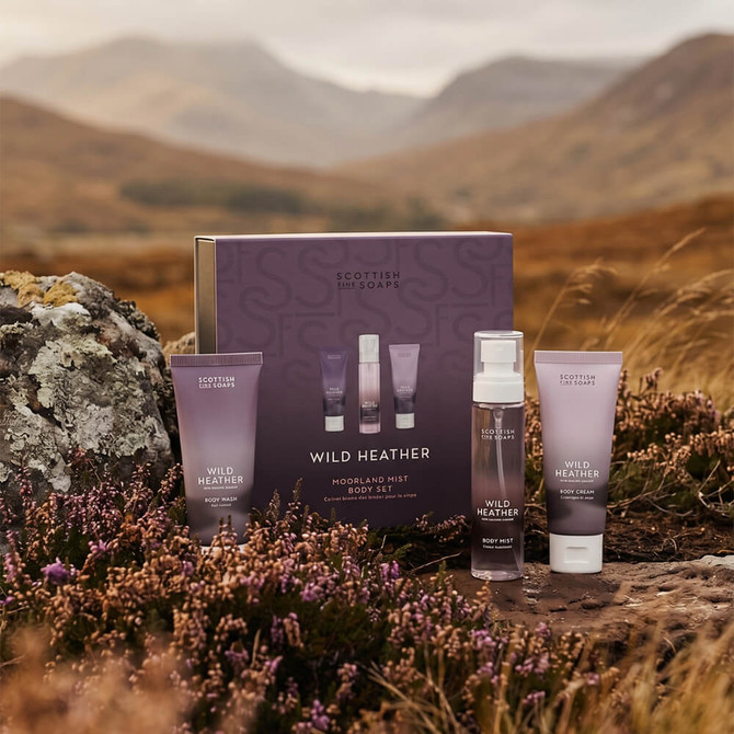 Scottish Fine Soaps Wild Heather Moorland Mist Body Set (Worth £25.95)