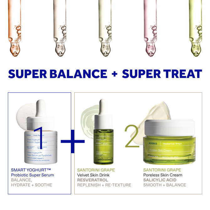 KORRES Santorini Grape Balancing & Skin Perfecting Set (Worth £66)