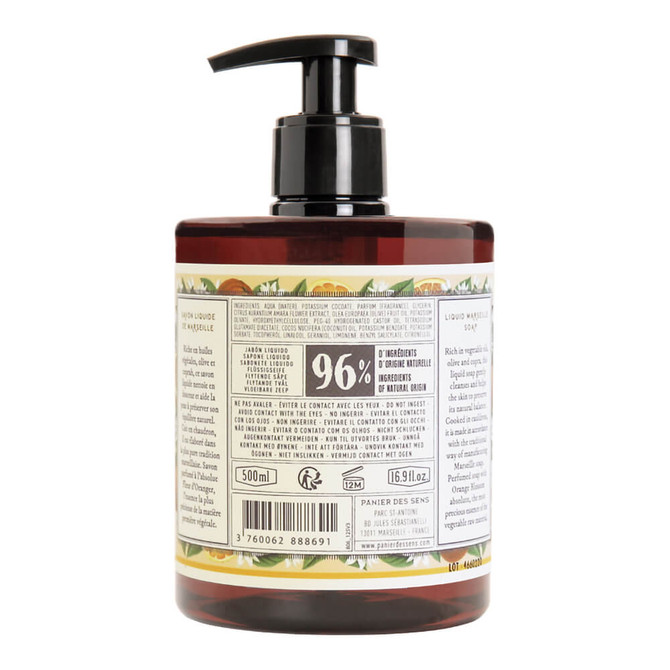 Panier des Sens Orange Blossom Marseille Liquid Soap 500ml