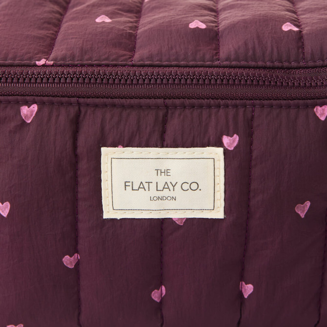 FLAT LAY LONDON Marshmallow Box Bag - Chocolate Plum Hearts