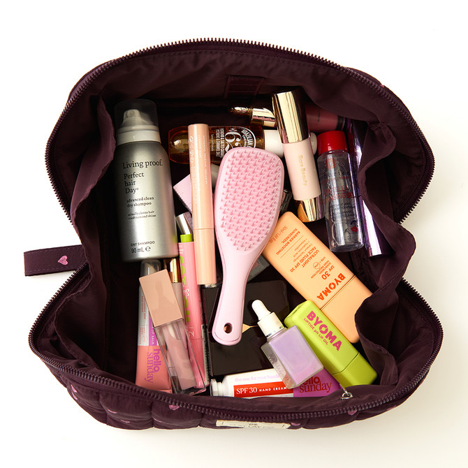 FLAT LAY LONDON Marshmallow Box Bag - Chocolate Plum Hearts