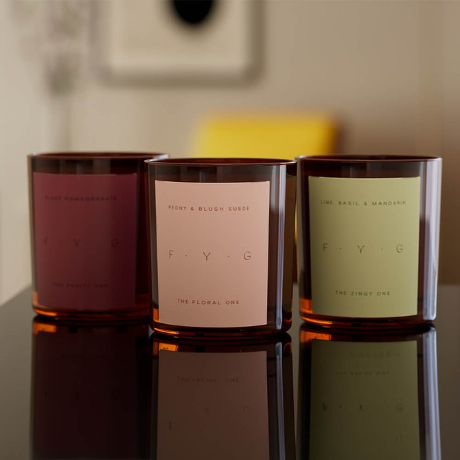 F.Y.G Find Your Glow Lime Basil & Mandarin Candle 250g