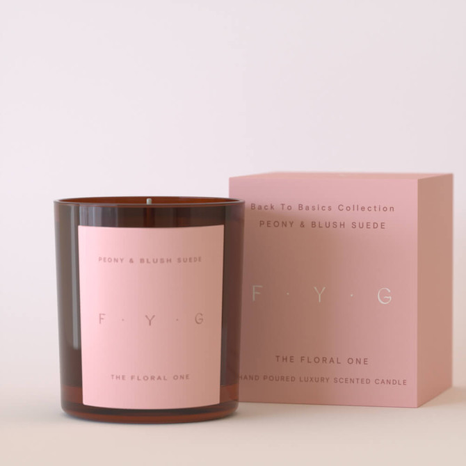 F.Y.G Find Your Glow Peony & Blush Suede Candle 250g