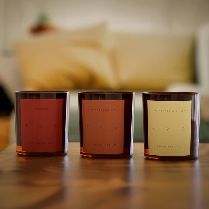 F.Y.G Find Your Glow Cuban Tobacco & Oak Candle 250g