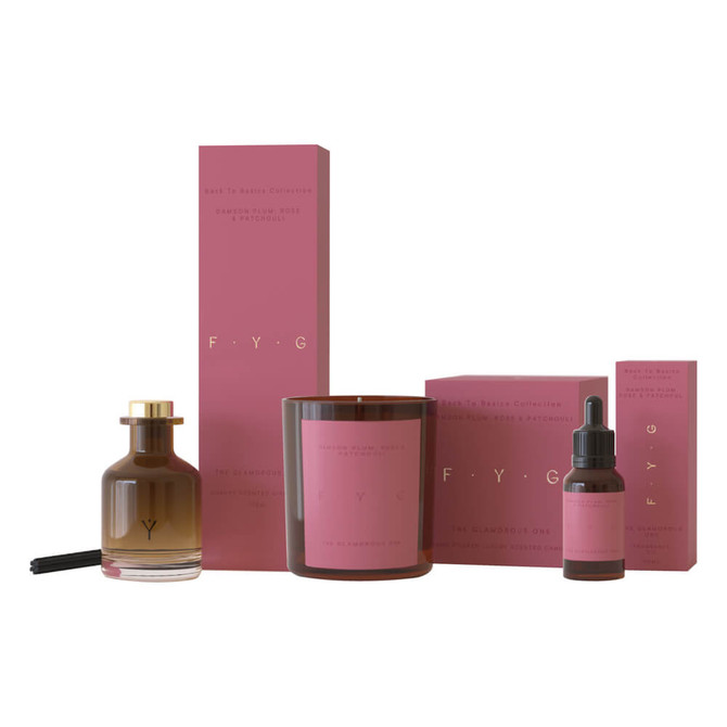 F.Y.G Find Your Glow Damson Plum Rose & Patchouli Candle 250g