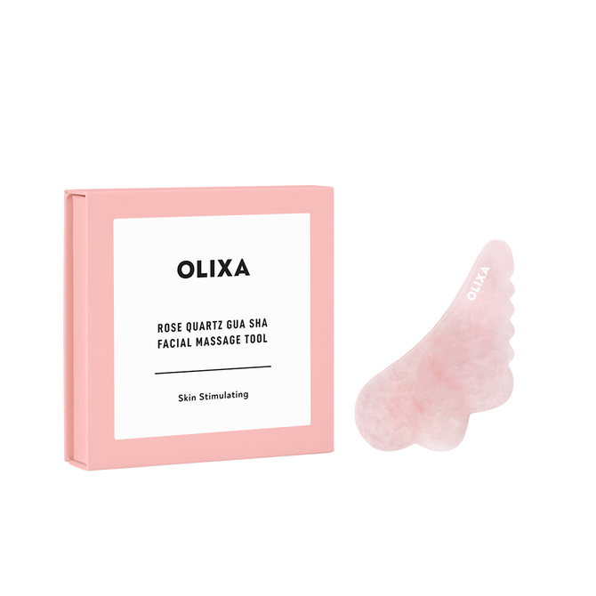 OLIXA Rose Quartz Gua Sha Facial Massage Tool