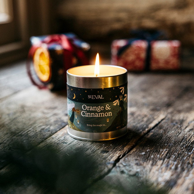 St Eval Orange and Cinnamon Christmas Tin Candle