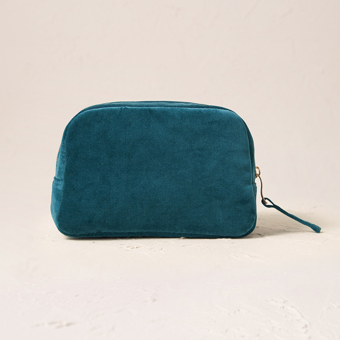 Elizabeth Scarlett Wild Flower Rich Blue Cosmetics Bag