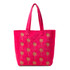Elizabeth Scarlett Gold Palm Velvet Tote Pink