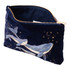 Elizabeth Scarlett Mystical Whale Navy Velvet Everyday Pouch