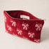 Elizabeth Scarlett Dazzling Bows Velvet Everyday Pouch - Rouge