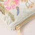 Elizabeth Scarlett Pressed Flowers Velvet Everyday Pouch - Sage