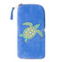 Elizabeth Scarlett Swimming Turtle Caribbean Blue Velvet Glasses Case