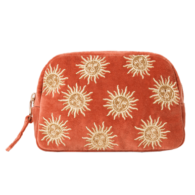 【Elizabeth Scarlett】Floral Sun Goddess Velvet Cosmetic Bag Floral Sun Goddess Wash Bag – Elizabeth Scarlett