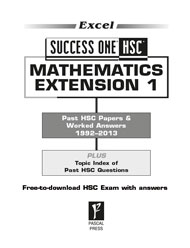 EXCEL SUCCESS ONE HSC - MATHEMATICS EXTENSION 1 2014 EDITION
