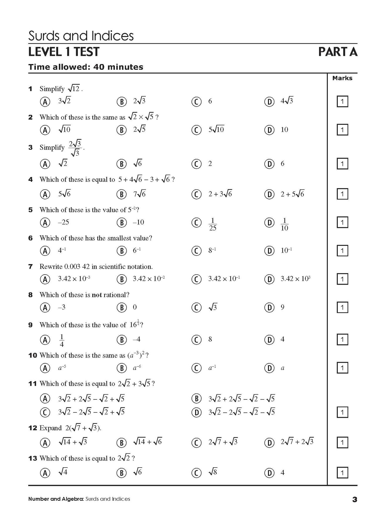 Year 10 Math Question Example Excel Year 10 Mathematics Practice Tests | Pascal Press