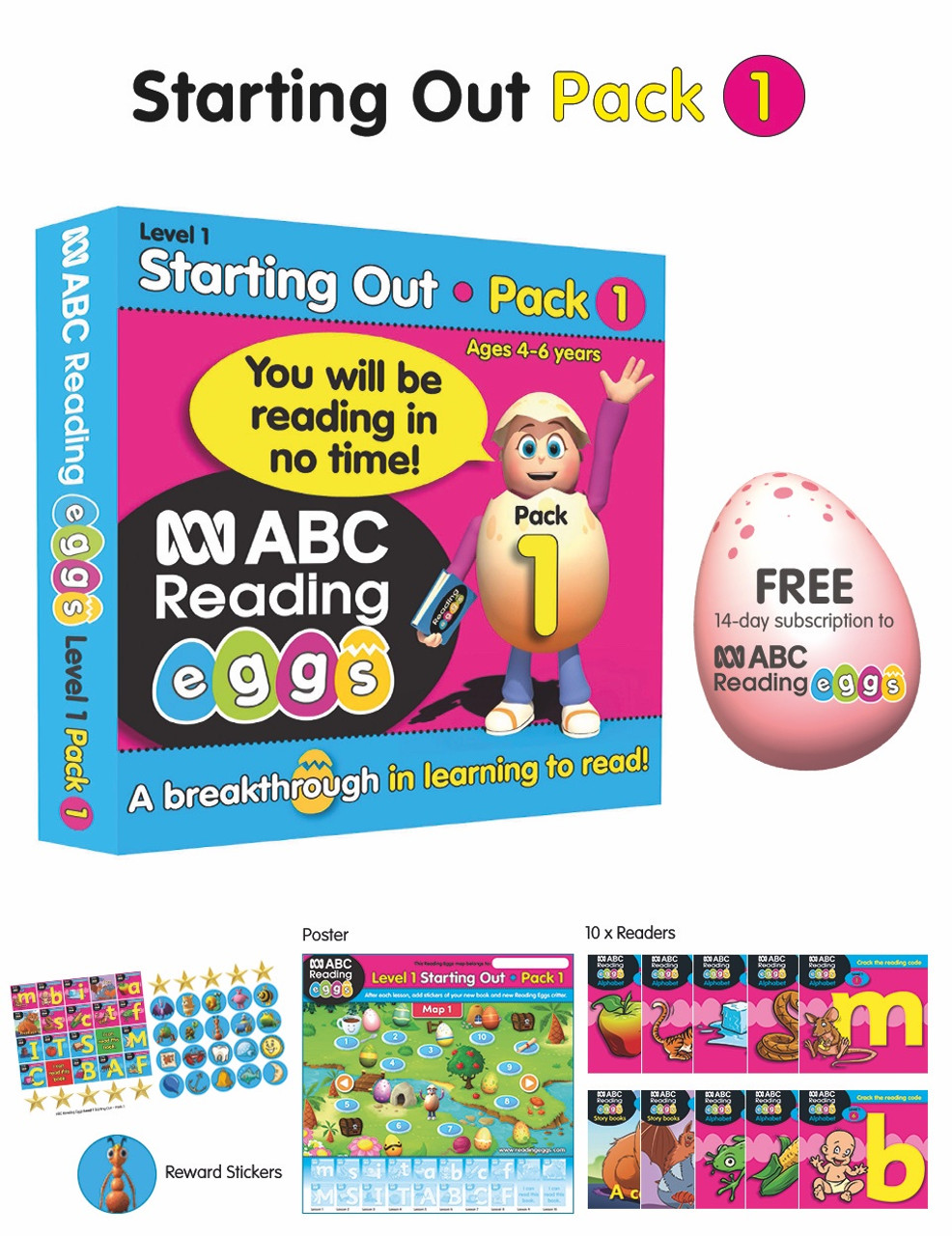 Starting　4-6　Pack　Book　Reading　Ages　Eggs　Out　Pascal　Press