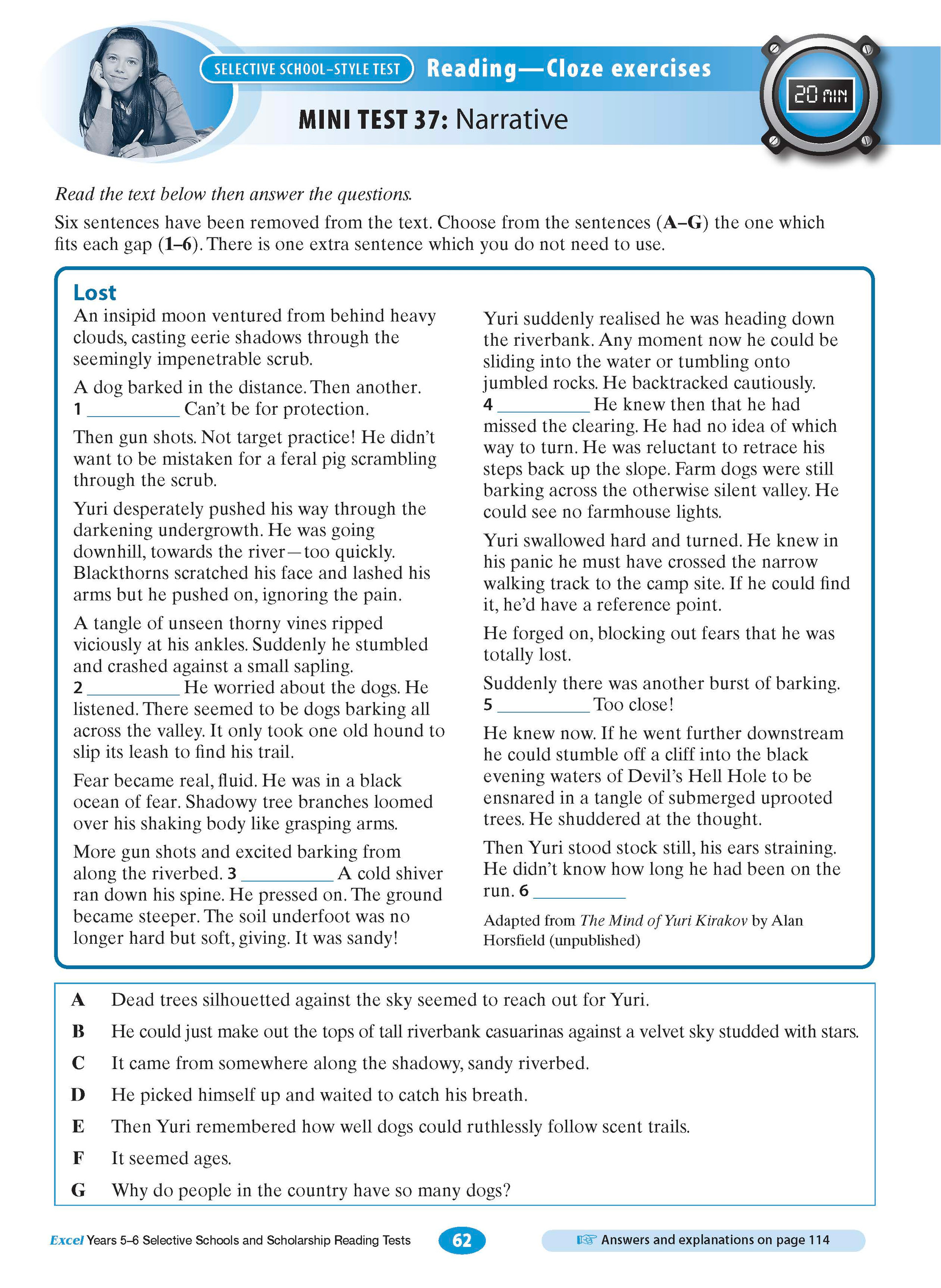 Excel Selective Schools and Scholarship Reading Tests Years 5–6 ...