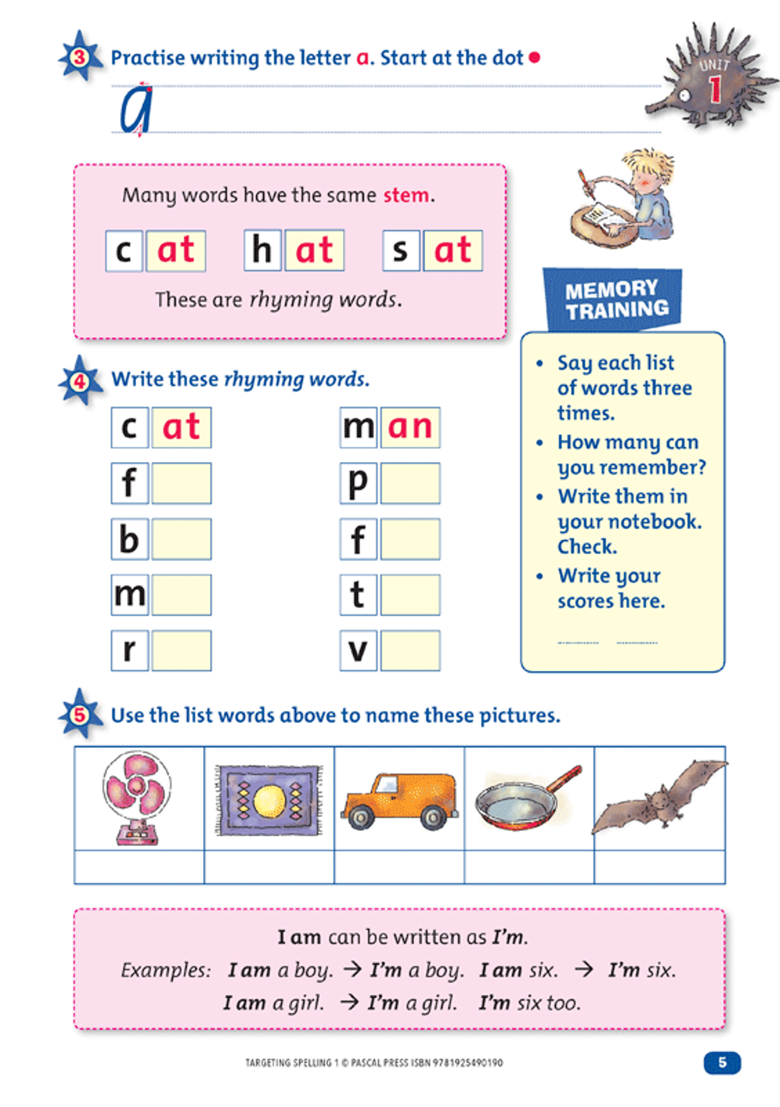Targeting Spelling Activity Book 1 Pascal Press