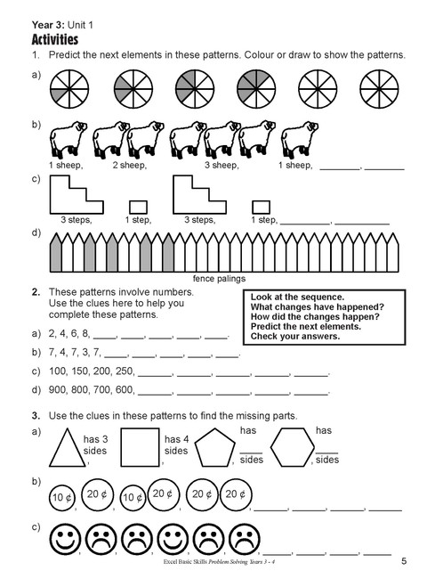 Excel Basic Skills Problem Solving Years 3-4 | Pascal Press